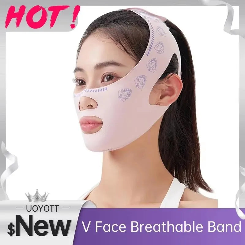 Masque Liftant V-Face Respirant - Réducteur de Double Menton et Sculpteur de Contours.