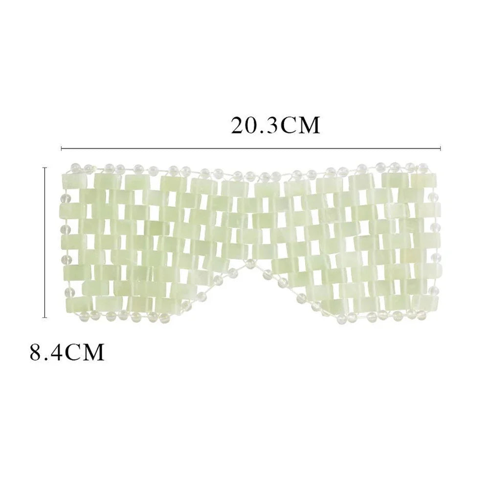 Masque Yeux en Jade — Anti-Poches et Fraîcheur.