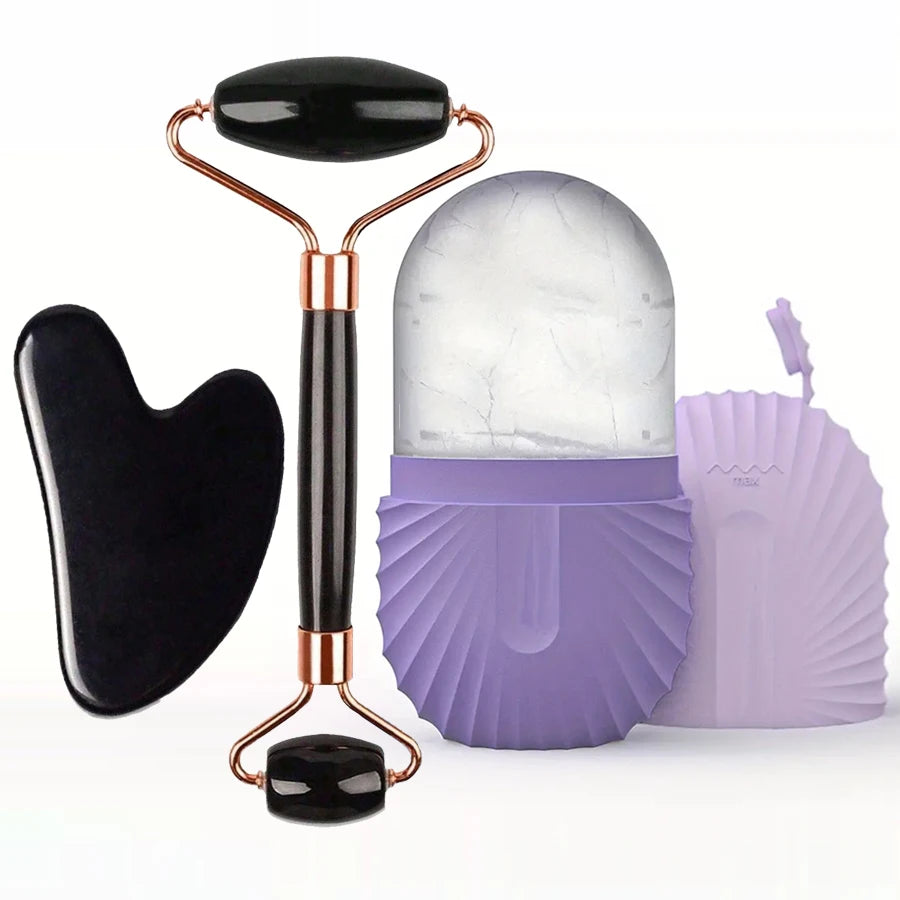 Coffret Rituel Visage — Rouleau, Gua Sha & Accessoires.