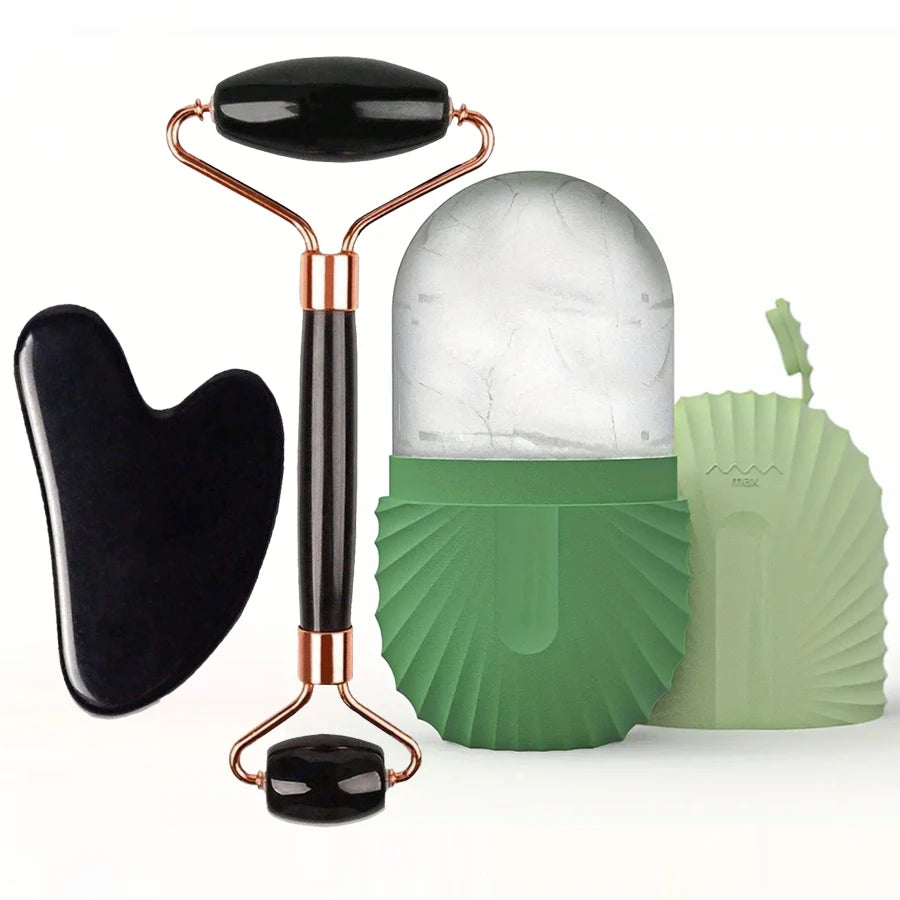 Coffret Rituel Visage — Rouleau, Gua Sha & Accessoires.
