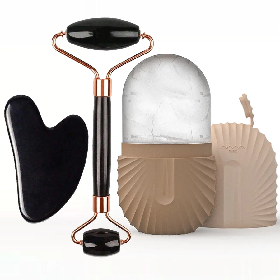 Coffret Rituel Visage — Rouleau, Gua Sha & Accessoires.