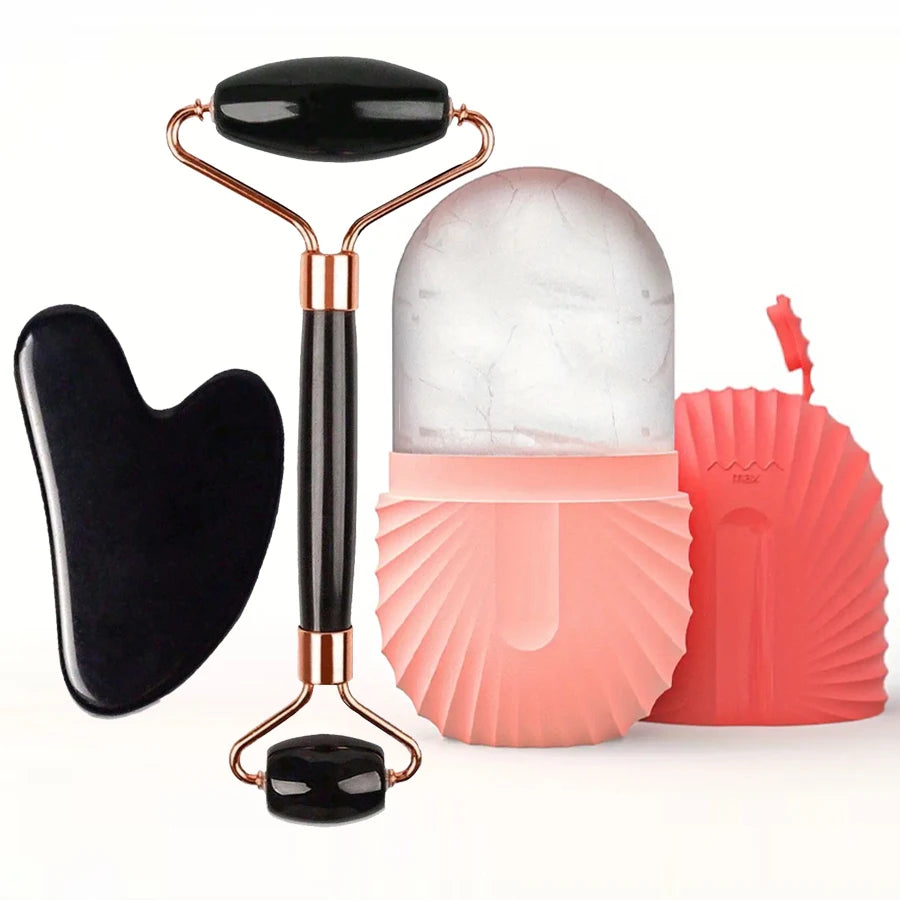 Coffret Rituel Visage — Rouleau, Gua Sha & Accessoires.