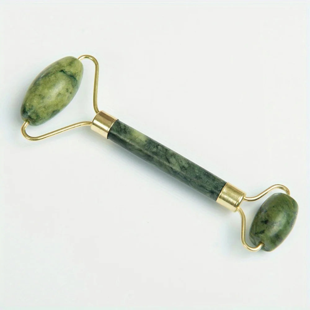 1 Rouleau de jade visage, massage anti-poches et éclat.