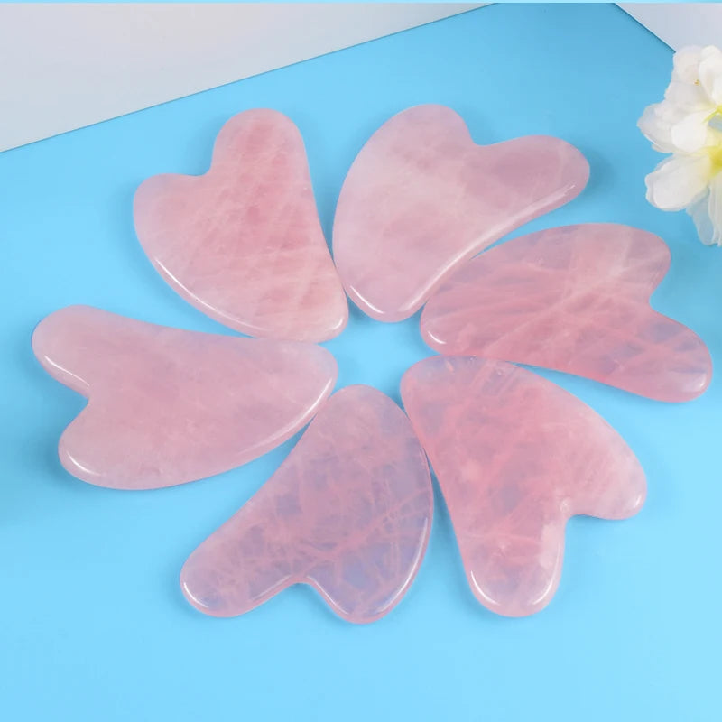 Gua Sha en pierre de jade, rituel visage anti-fatigue